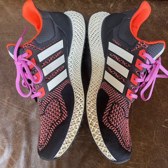 Adidas Ultra4D Black/Pink/Orange Running Shoes Size 13 - Picture 4 of 8